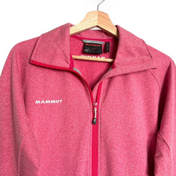 Mammut Pink Fleece Lined Light Jacket Zippered Pockets Women's Size L - Picture 3 of 11